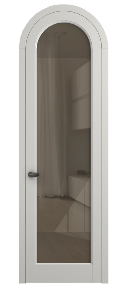 Межкомнатная дверь Палаццо 6814 Матовый серый Рефлективное бронзовое стекло "Стопсол", калёное Цена 898000 AMD | Volhovec