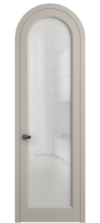 Межкомнатная дверь Палаццо 6814 Матовый светло-бежевый Фактурное стекло "Лёд", триплекс Цена 884500 AMD | Volhovec