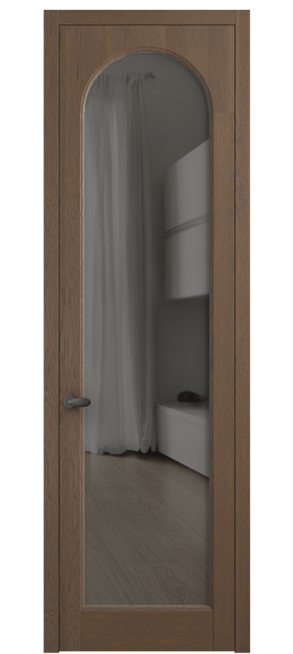 Межкомнатная дверь Палаццо 6804 Дуб туманный матовый Прозрачное серое стекло, триплекс Цена 1028700 AMD | Volhovec