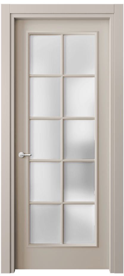 Межкомнатная дверь Paris 8102 Матовый светло-бежевый Сатинированное стекло Цена 436870 AMD| Volhovec