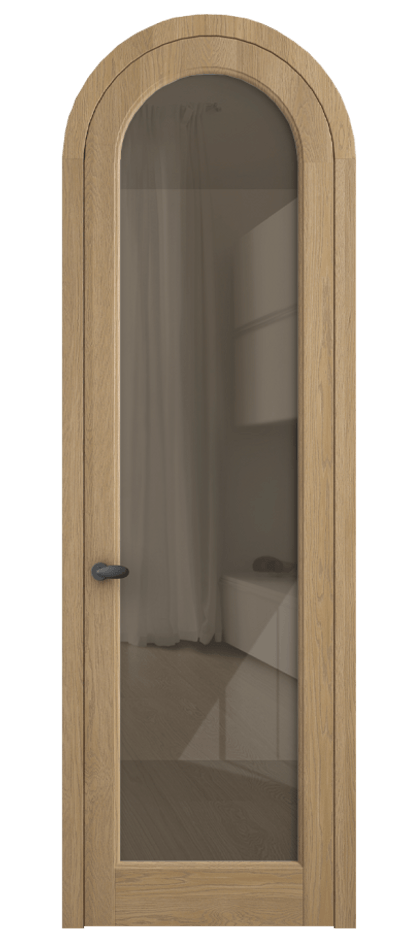 Межкомнатная дверь Палаццо 6814 Дуб соломенный матовый Рефлективное бронзовое стекло "Стопсол", калёное Цена 1445600 AMD | Volhovec