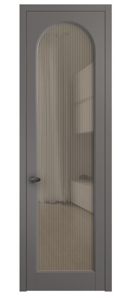 Межкомнатная дверь Палаццо 6804 Матовый классический серый Рифлёное бронзовое стекло "Мору", триплекс Цена 708300 AMD | Volhovec