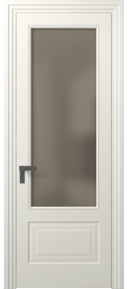 Межкомнатная дверь Рокка 8342 Матовый жемчужный Сатинированное бронзовое стекло, триплекс Цена 82899 ₽ | Volhovec