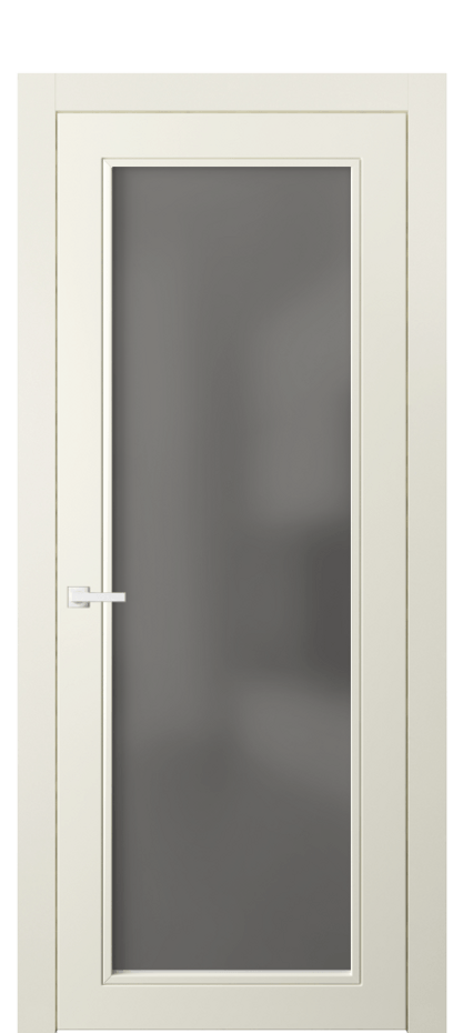 Межкомнатная дверь Neo Classic 8000 Матовый молочно-белый Сатинированное серое стекло, триплекс Цена 78430 ₽ | Volhovec