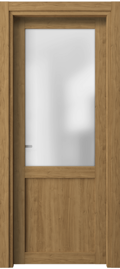 Межкомнатная дверь Neo 2122 Грецкий орех Сатинированное стекло Цена 138920 AMD | Volhovec