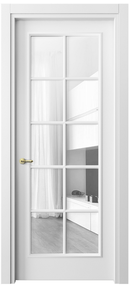 Дверь межкомнатная Paris 8102 Матовый белоснежный Прозрачное стекло Гладкий наличник МБЛ Цена 390610 AMD Наличники уже входят в базовый комплект. Фабрика дверей Волховец 8 (800) 551 43 19 Межкомнатная дверь Paris 8102 Матовый белоснежный Прозрачное стекло Цена 390610 AMD| Volhovec