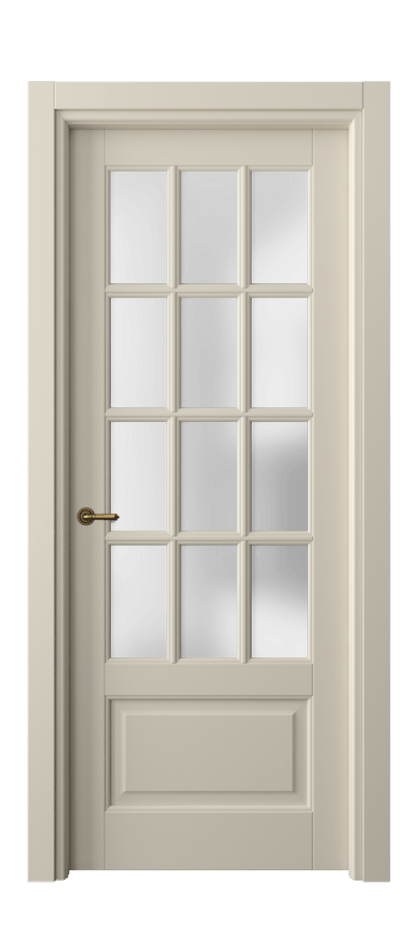 Межкомнатная дверь Тоскана Грильято 6313 Матовый бежево-серый Сатинированное стекло Цена 770160 AMD | Volhovec