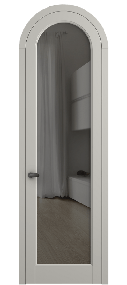 Межкомнатная дверь Палаццо 6814 Матовый тёплый серый Прозрачное серое стекло, триплекс Цена 844100 AMD | Volhovec