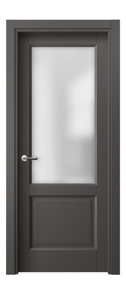 Межкомнатная дверь Galant 1422 ПЭТ графитовый Сатинированное стекло Цена 170480 AMD | Volhovec