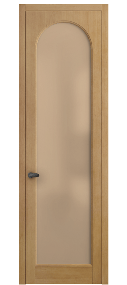 Межкомнатная дверь Palazzo 6804 Бук натуральный матовый Сатинированное оранжевое стекло, триплекс Цена 121279 ₽ | Volhovec