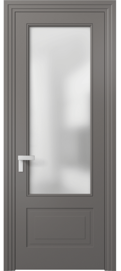 Межкомнатная дверь Rocca 8342 Матовый классический серый Сатинированное стекло Цена 12650760 so'm | Volhovec