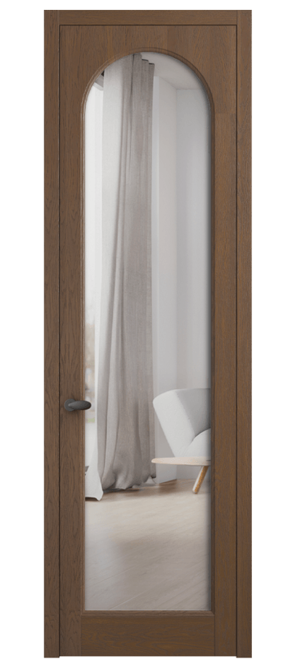 Межкомнатная дверь Палаццо 6804 Дуб каштановый матовый Двустороннее зеркало, триплекс Цена 1042100 AMD | Volhovec