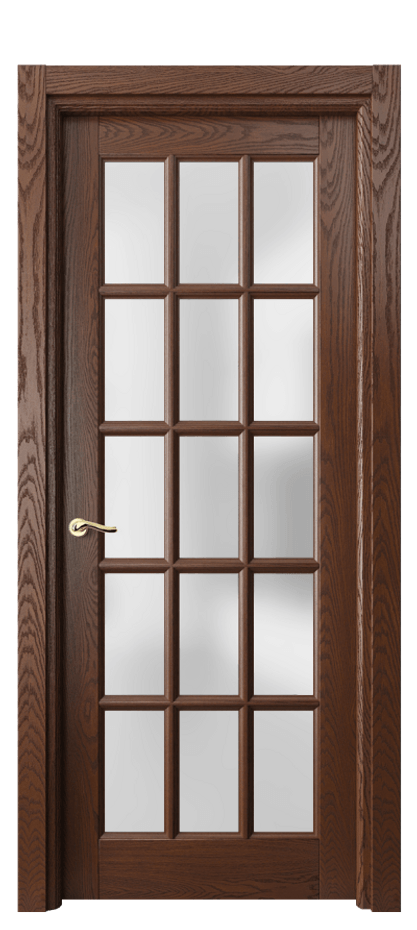 Межкомнатная дверь Lignum 0708 Дуб коньячный брашированный Сатинированное стекло Цена 1168730 AMD | Volhovec