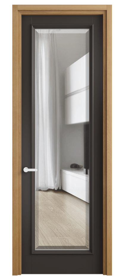 Межкомнатная дверь Шарм 6702 Матовый антрацит Прозрачное стекло с фацетом Цена 710800 AMD | Volhovec