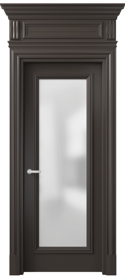 Межкомнатная дверь Антик 7300 Матовый антрацит Сатинированное стекло Цена 1081120 AMD | Volhovec