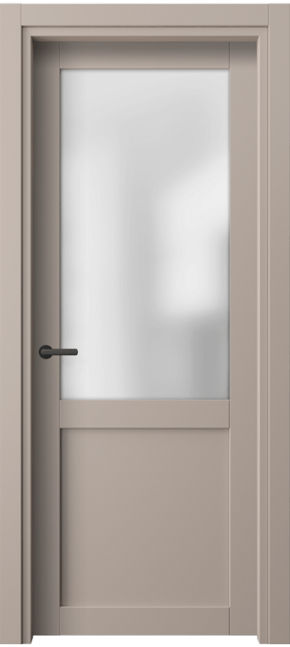 Межкомнатная дверь Neo 2122 ПЭТ серо-коричневый  Сатинированное стекло Цена 164550 AMD | Volhovec