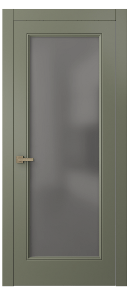 Межкомнатная дверь Линия 8300 Матовый оливковый тёмный Сатинированное серое стекло, триплекс Цена 508491 AMD | Volhovec