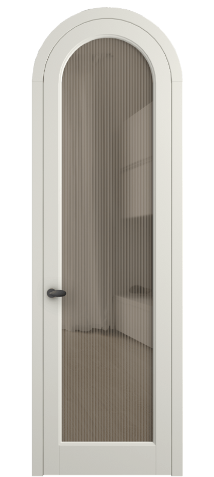 Межкомнатная дверь Палаццо 6814 Матовый жемчужный Рифлёное бронзовое стекло "Moru", триплекс Цена 898000 AMD | Volhovec