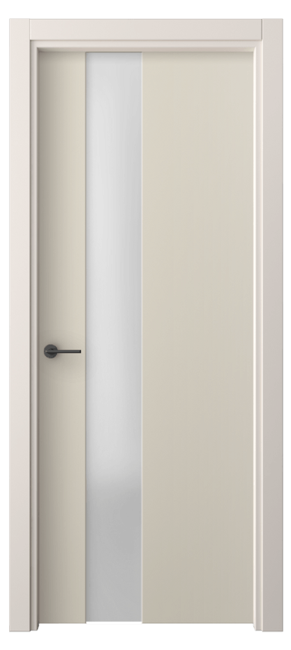 Межкомнатная дверь Freedom 4224 ПЭТ светло-бежевый Сатинированное стекло Цена 207700 AMD | Volhovec