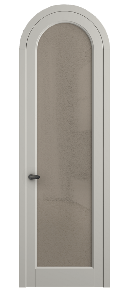 Межкомнатная дверь Палаццо 6814 Матовый тёплый серый Фактурное бронзовое стекло "Лёд", триплекс Цена 884500 AMD | Volhovec