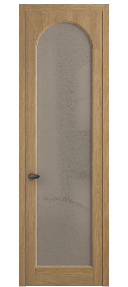 Межкомнатная дверь Палаццо 6804 Дуб пшеничный матовый Фактурное бронзовое стекло "Лёд", триплекс Цена 1069100 AMD | Volhovec