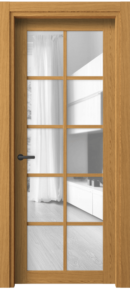 Межкомнатная дверь Neo 2106 Ванильный дуб Прозрачное стекло, триплекс Цена 196380 AMD | Volhovec