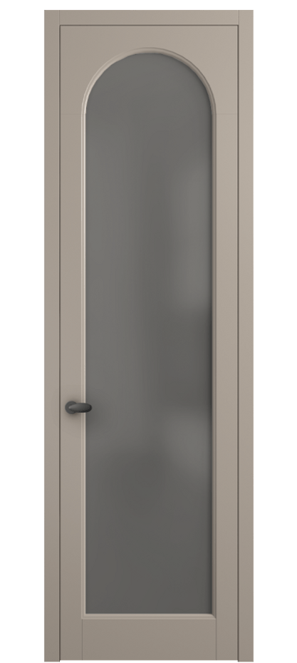 Межкомнатная дверь Палаццо 6804 Матовый бисквитный Сатинированное серое стекло, триплекс Цена 654400 AMD | Volhovec