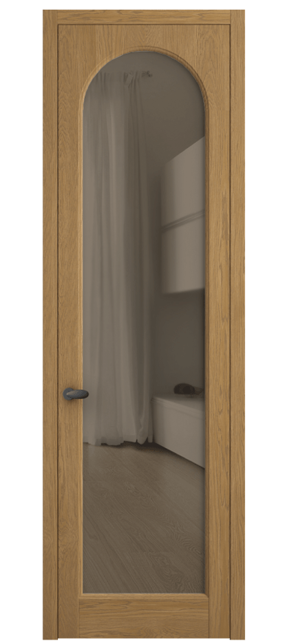 Межкомнатная дверь Палаццо 6804 Дуб солнечный матовый Прозрачное бронзовое стекло, триплекс Цена 1028700 AMD | Volhovec