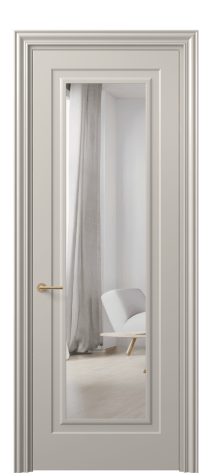 Межкомнатная дверь Mascot 8403 Матовый светло-бежевый Двустороннее зеркало, триплекс Цена 62159 ₽ | Volhovec