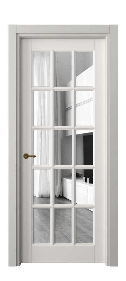 Межкомнатная дверь Toscana Grigliato 6311 Бук пудровый белый Двустороннее зеркало, триплекс Цена 596700 AMD | Volhovec