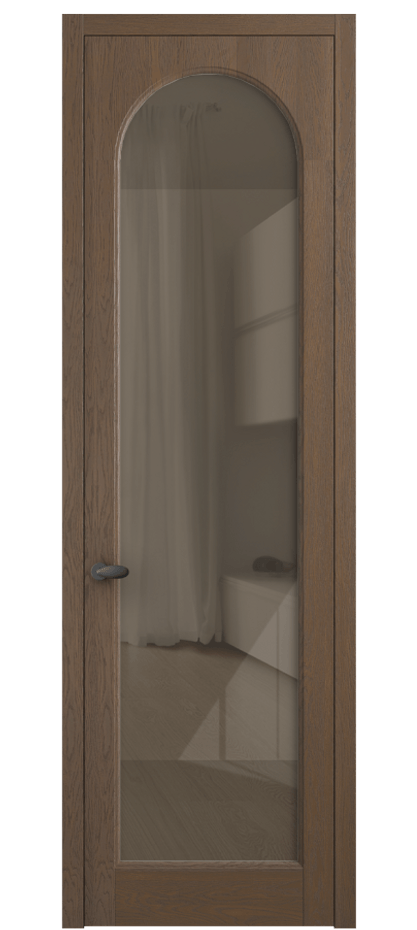 Межкомнатная дверь Палаццо 6804 Дуб туманный матовый Рефлективное бронзовое стекло "Stopsol", калёное Цена 1053600 AMD | Volhovec