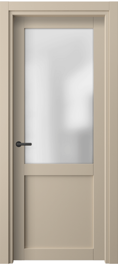 Межкомнатная дверь Нео 2122 ПЭТ светло-бежевый Сатинированное стекло Цена 1390 AZE | Volhovec