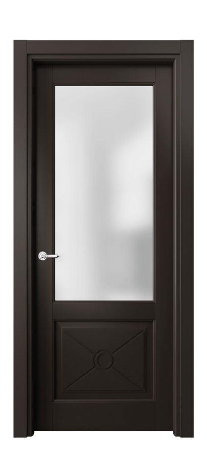 Межкомнатная дверь Тоскана Литера 6362 Матовый антрацит Сатинированное стекло Цена 702720 AMD | Volhovec