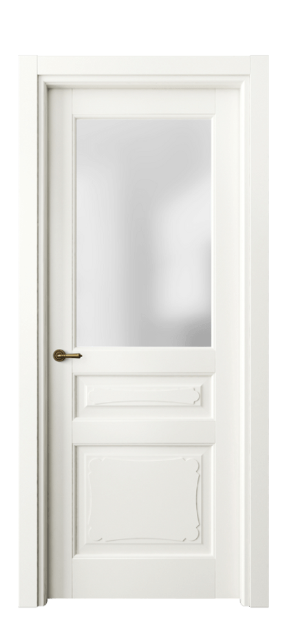 Межкомнатная дверь Тоскана Элегантэ 6324 Матовый жемчужный Сатинированное стекло Цена 666970 AMD | Volhovec