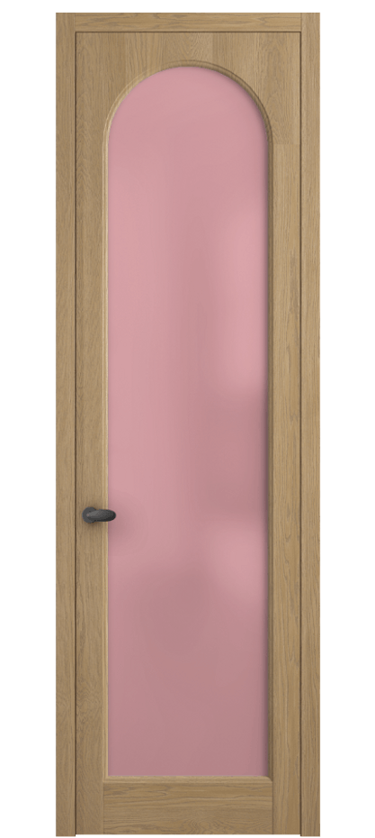 Межкомнатная дверь Палаццо 6804 Дуб соломенный матовый Сатинированное розовое стекло, триплекс Цена 1028700 AMD | Volhovec