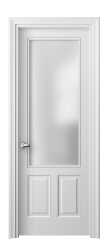 Межкомнатная дверь Esse 8522 Матовый белоснежный Сатинированное стекло Цена 56239 ₽ | Volhovec