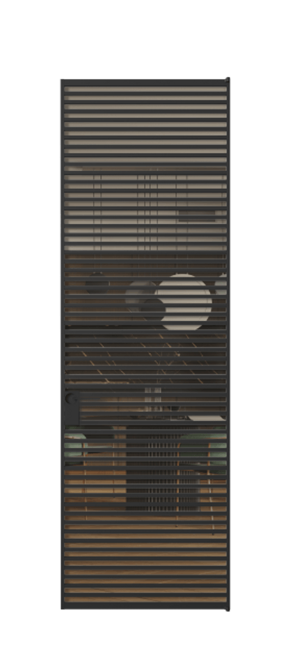 Алюминиевая дверь АЛПЛ040.07 Алюминий Черный Прозрачное бронзовое стекло, триплекс Цена 34496200  | Volhovec