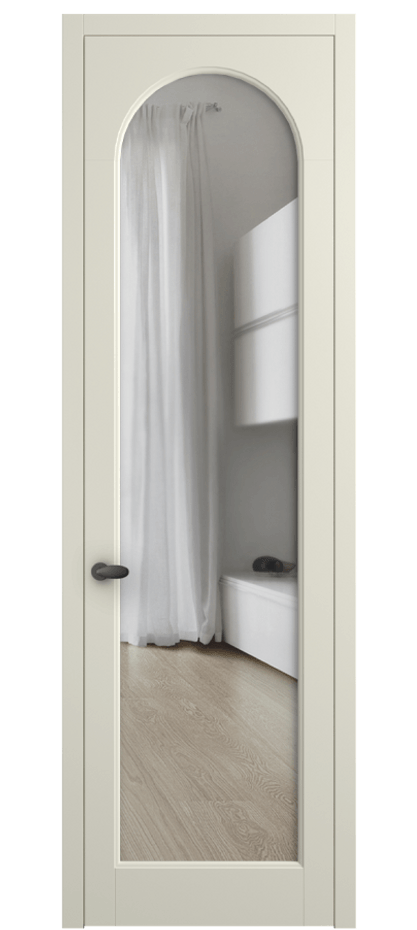 Межкомнатная дверь Палаццо 6804 Матовый молочно-белый Прозрачное стекло Цена 654400 AMD | Volhovec