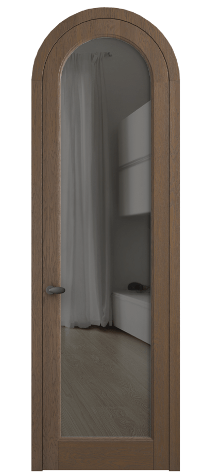 Межкомнатная дверь Палаццо 6814 Дуб туманный матовый Прозрачное серое стекло, триплекс Цена 1391600 AMD | Volhovec