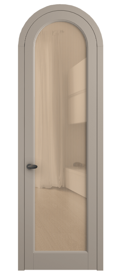 Межкомнатная дверь Палаццо 6814 Матовый бисквитный Рифлёное оранжевое стекло "Дюна", триплекс Цена 884500 AMD | Volhovec