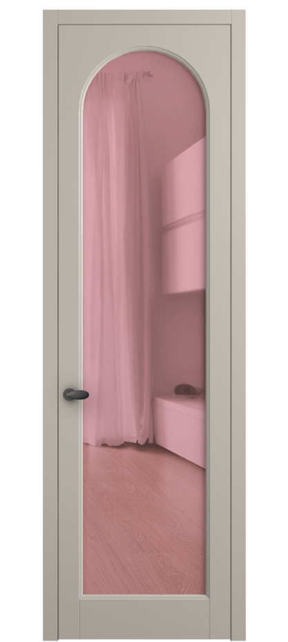 Межкомнатная дверь Palazzo 6804 Матовый светло-бежевый Прозрачное розовое стекло, триплекс Цена 654400 AMD | Volhovec