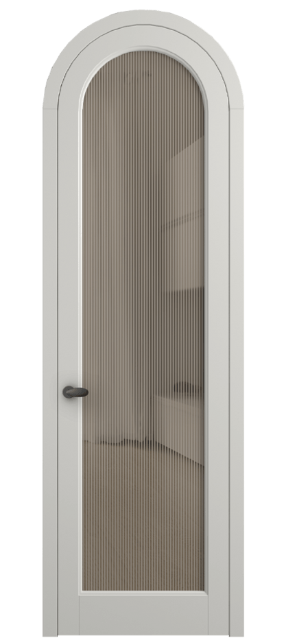 Межкомнатная дверь Палаццо 6814 Матовый серый Рифлёное бронзовое стекло "Дюна", триплекс Цена 884500 AMD | Volhovec