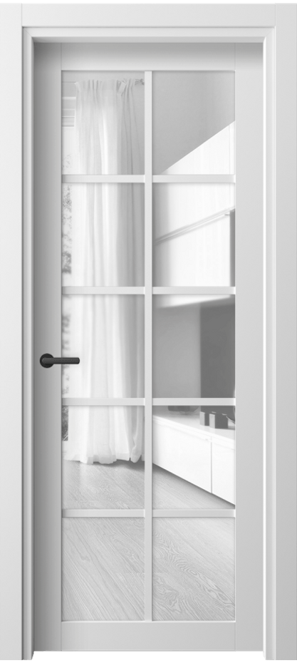 Межкомнатная дверь Neo 2106 Белый шёлк Прозрачное стекло, триплекс Цена 196380 AMD | Volhovec