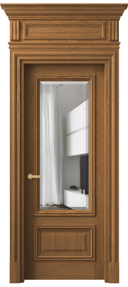 Межкомнатная дверь Антик 7306 Дуб пряный матовый Прозрачное стекло с фацетом Цена 1786820 AMD | Volhovec