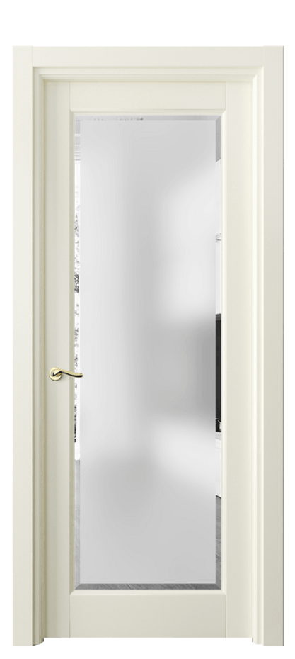 Межкомнатная дверь Lignum 0700 Бук молочно-белый Сатинированное стекло с фацетом, 6 мм Цена 632580 AMD | Volhovec