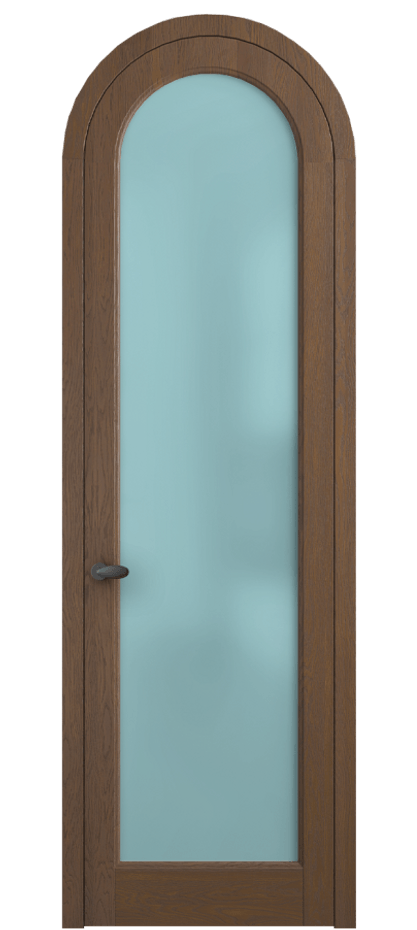 Межкомнатная дверь Палаццо 6814 Дуб каштановый матовый Сатинированное голубое стекло, триплекс Цена 210649 ₽ | Volhovec