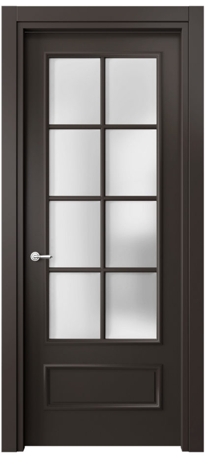 Межкомнатная дверь Paris 8112 Матовый антрацит Сатинированное стекло Цена 390610 AMD| Volhovec