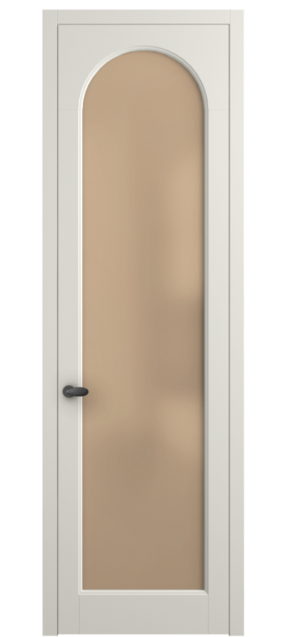 Межкомнатная дверь Палаццо 6804 Матовый жемчужный Сатинированное оранжевое стекло, триплекс Цена 654400 AMD | Volhovec