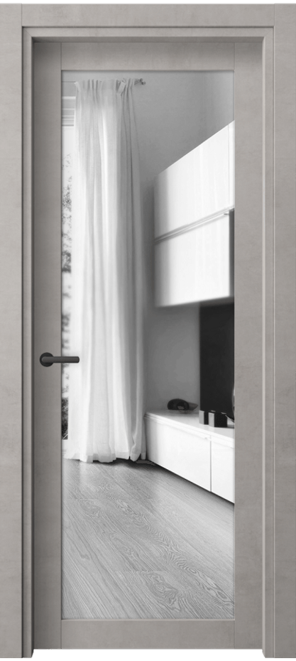 Межкомнатная дверь Neo 2102 Леон серебро Двустороннее зеркало, триплекс Цена 235760 AMD | Volhovec