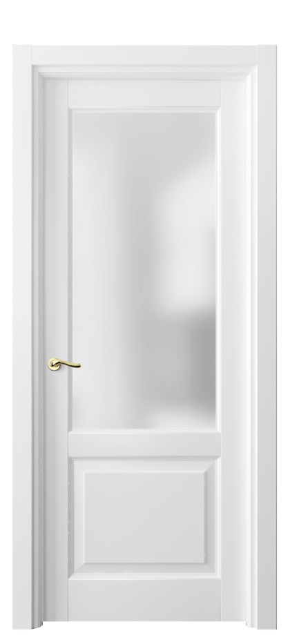 Межкомнатная дверь Лигнум 0740 Матовый белоснежный Сатинированное стекло Цена 641350 AMD | Volhovec
